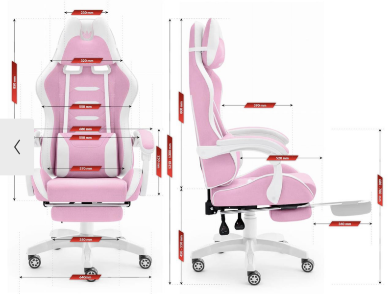 Описание Компьютерное кресло Hell's HC-1039 Pink