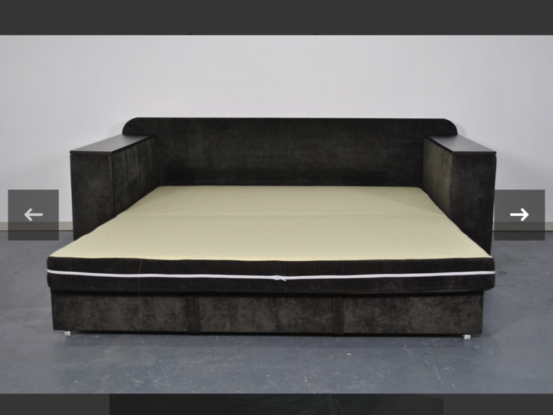 Диван розкладний модель «Бухарест» з нішею у обох підлокітниках, є велике спальне місце