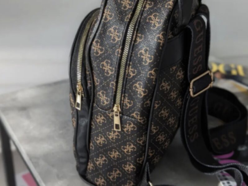Жіночий коричневий рюкзак guess гесс люкс якість