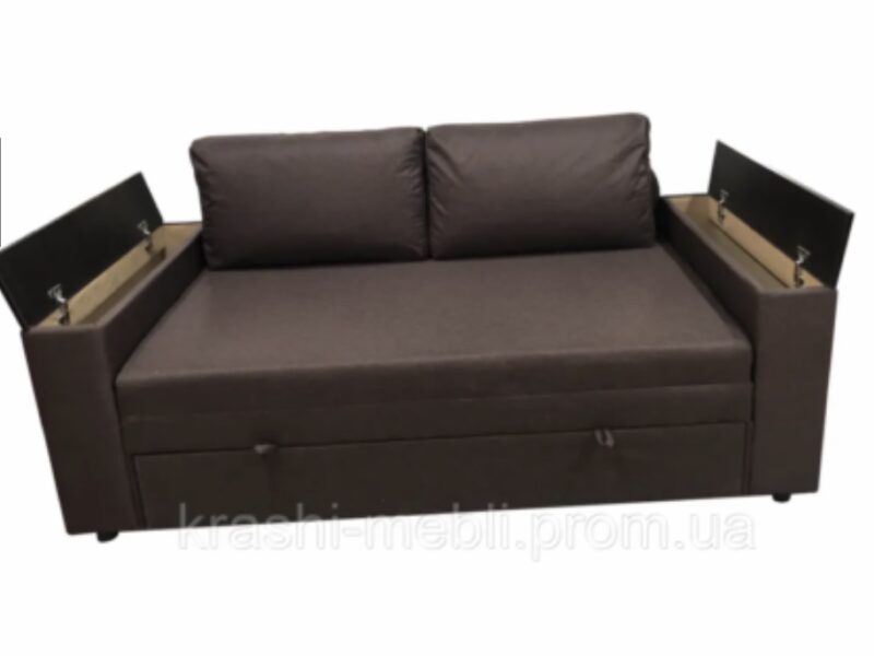 Диван Дукат розкладний, дерев’яні підло коники, ортопедичний двоспальний з нішами для білизни 120/190см недорого