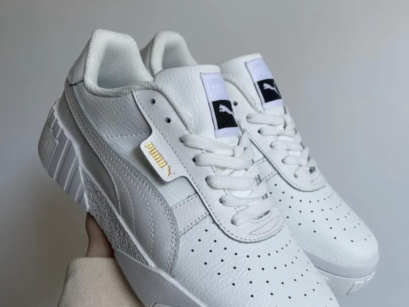 Стильні жіночі кросівки Puma Cali White Пуми Білі (Осінь/ Весна/ Демісезон)