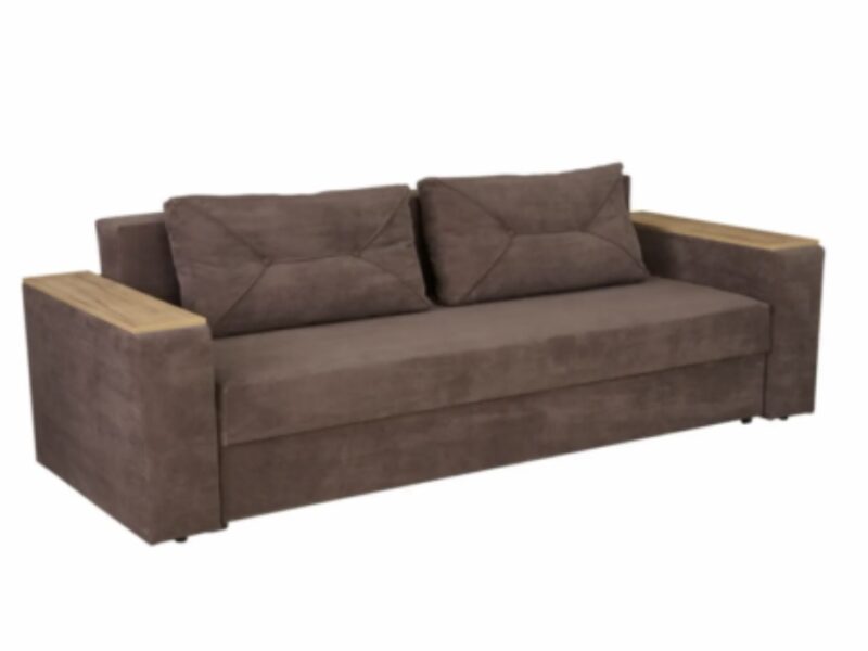 Диван с деревянными подлокотниками «Далас» 240х92х82 см