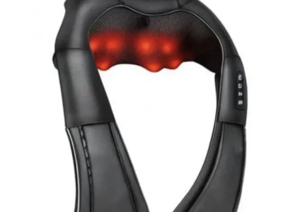 Накидка-масажер iKristin JH-R2 Shiatsu для шиї та спини Black з підігрівом шиац