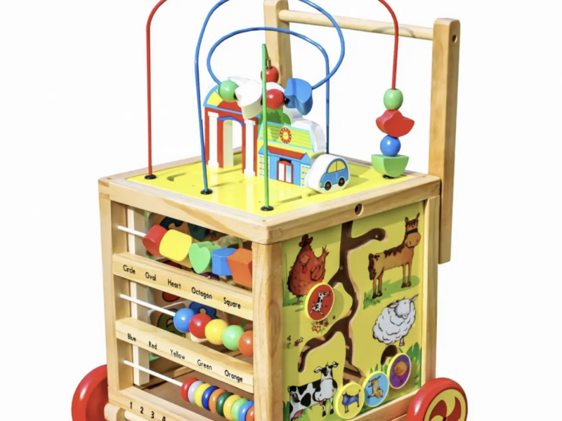 Дерев яний ходунок-куб SmartWalker 6в1 навчальний пхач, розвиваюча іграшка
