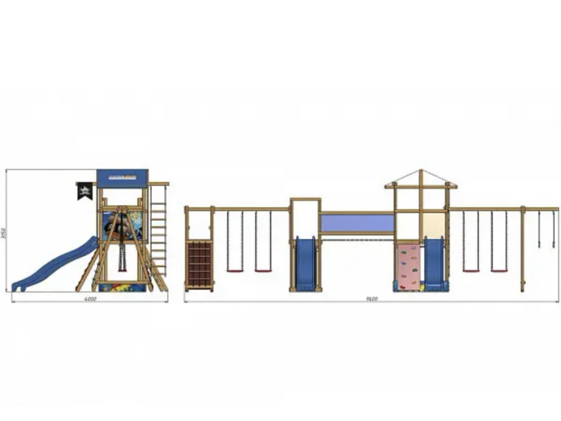 Дитячий ігровий майданчик для вулиці SportBaby-13 (ТМ SportBaby)