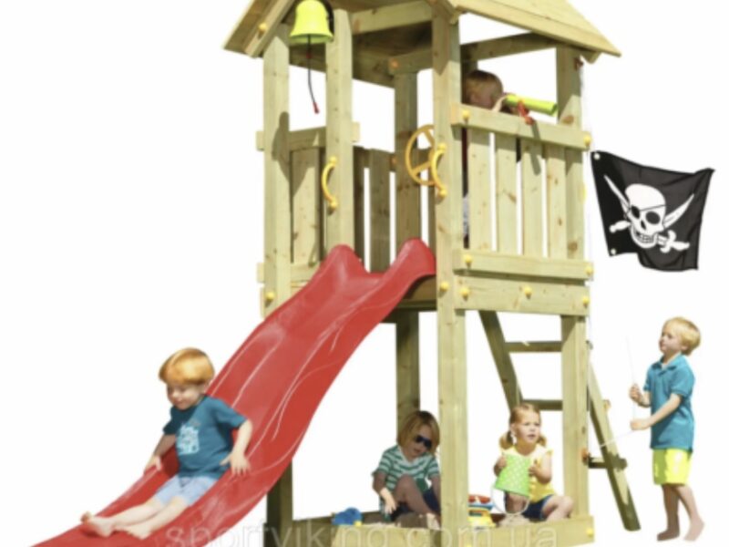 Дитячий майданчик Blue Rabbit KIOSK, будиночок із гіркою Код: KIOSK