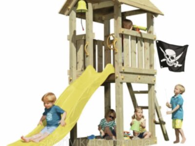 Дитячий майданчик Blue Rabbit KIOSK, будиночок із гіркою Код: KIOSK