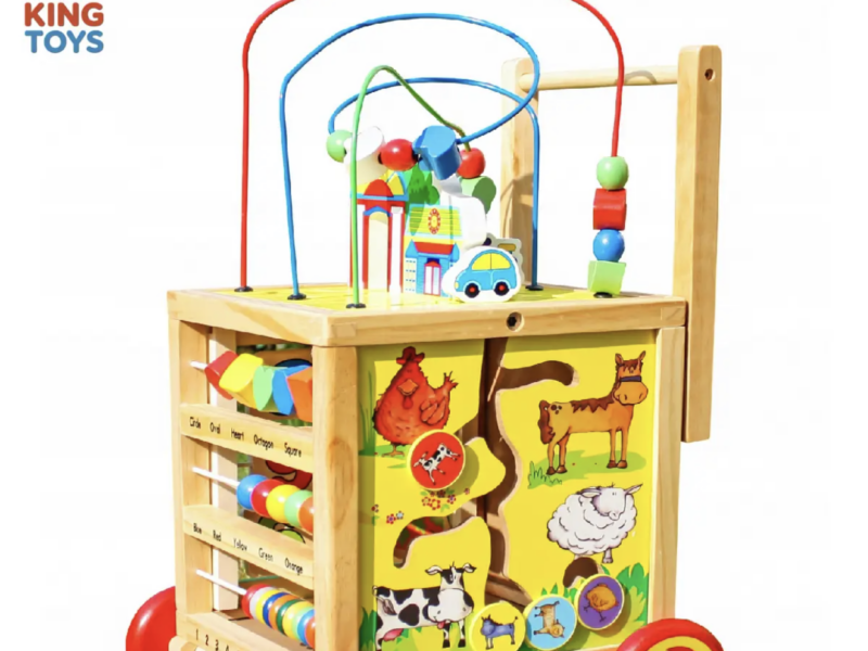 Дерев яний ходунок-куб SmartWalker 6в1 навчальний пхач, розвиваюча іграшка