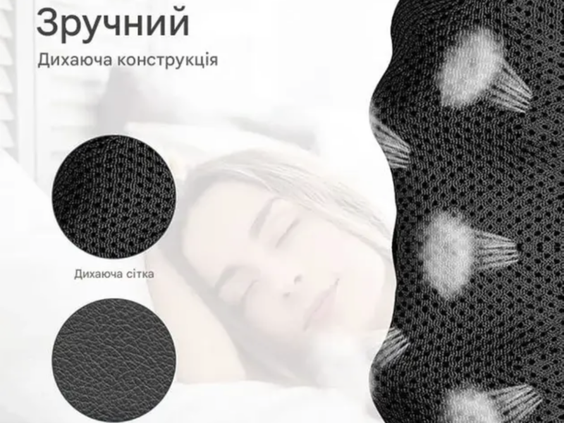 Накидка-масажер iKristin JH-R2 Shiatsu для шиї та спини Black з підігрівом шиац