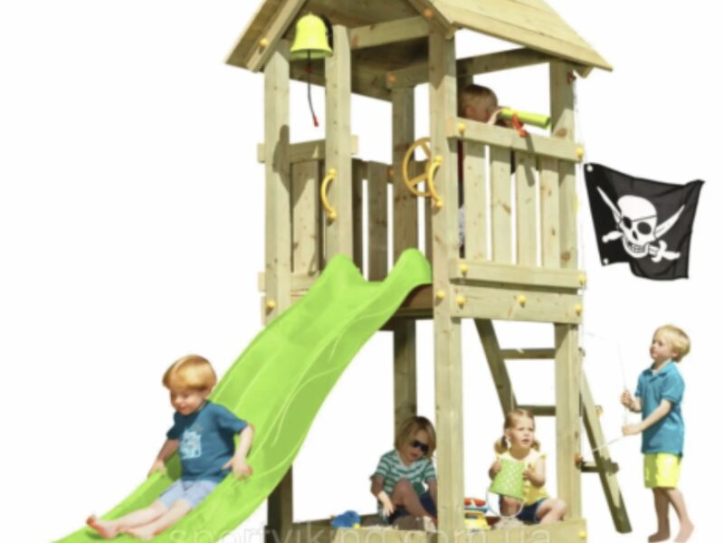 Дитячий майданчик Blue Rabbit KIOSK, будиночок із гіркою Код: KIOSK