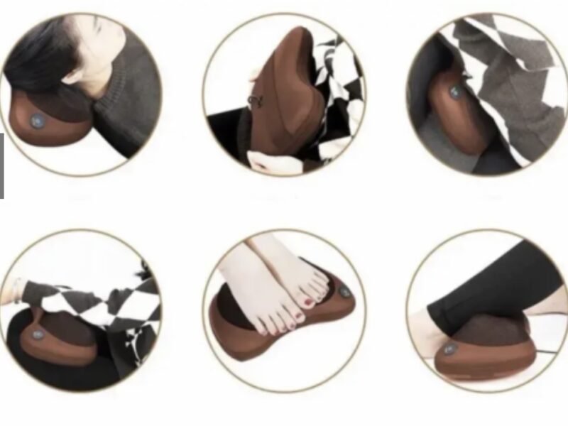 Масажна інфрачервона подушка Massage Pillow / Роликовий масажер для шиї та тіла з підігрівом