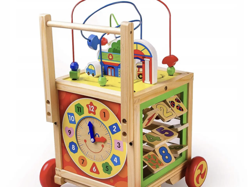 Дерев яний ходунок-куб SmartWalker 6в1 навчальний пхач, розвиваюча іграшка