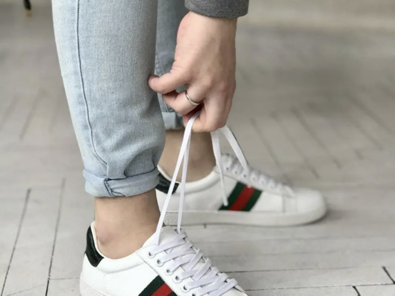 Стильні білі жіночі кросівки Гучи Gucci шкіра брендові якісні кроси Гуччі гучі Код: № 0366