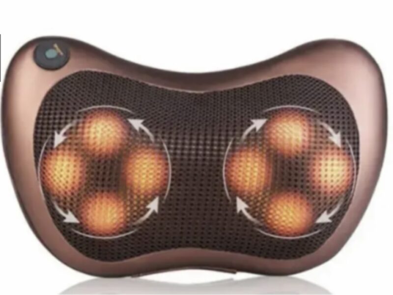 Масажна інфрачервона подушка Massage Pillow / Роликовий масажер для шиї та тіла з підігрівом