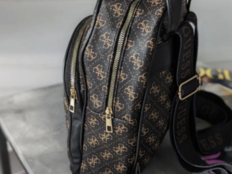 Жіночий коричневий рюкзак guess гесс люкс якість