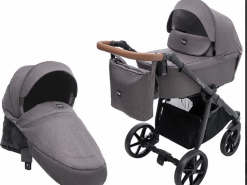 Коляска універсальна 2в1 Bair Palermo (чохол на ніжки, кошик, сумка, підсклянник) Коричнева