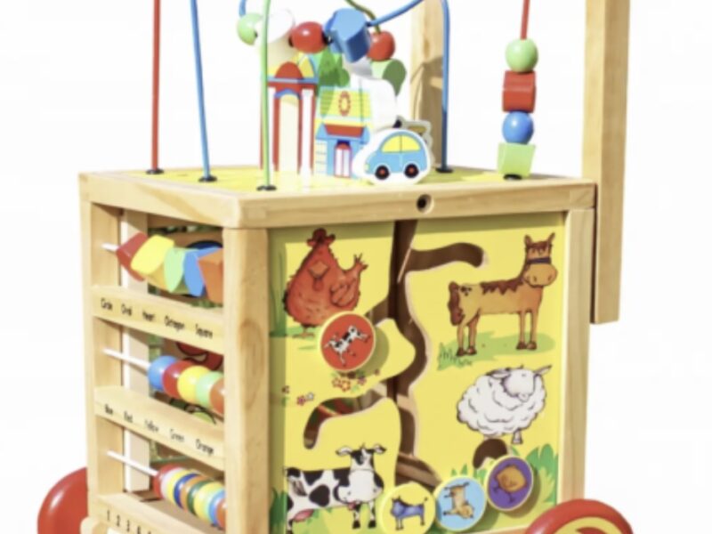 Дерев яний ходунок-куб SmartWalker 6в1 навчальний пхач, розвиваюча іграшка