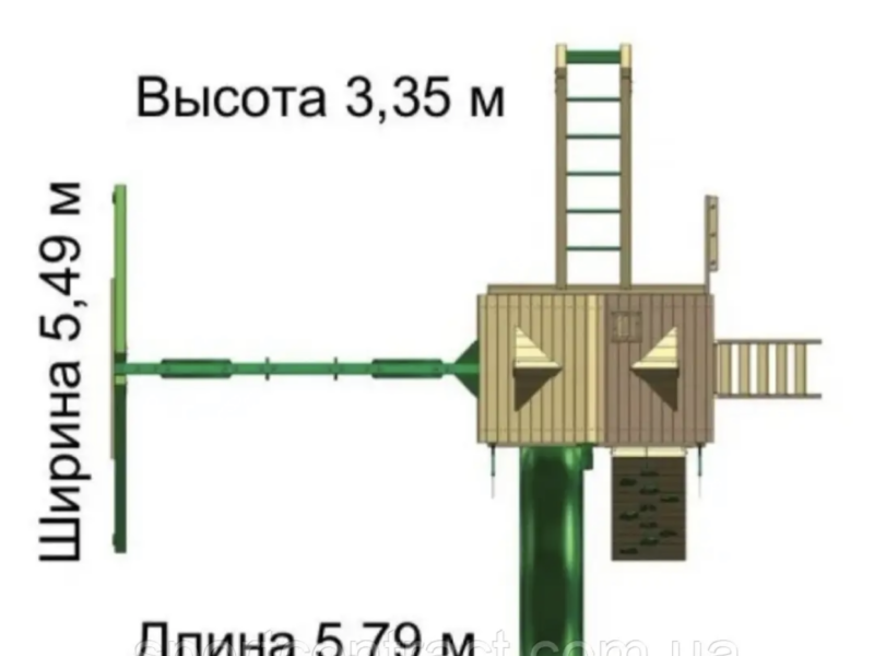 Дитячий ігровий майданчик "premium-8" з рукоходом