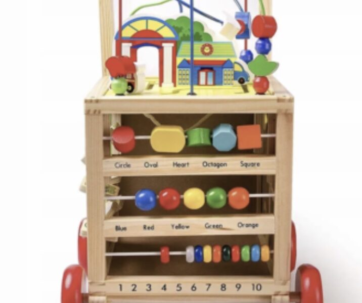 Дерев яний ходунок-куб SmartWalker 6в1 навчальний пхач, розвиваюча іграшка