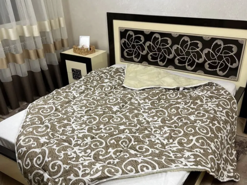 Одеяло овечье с открытым мехом в поликоттоне