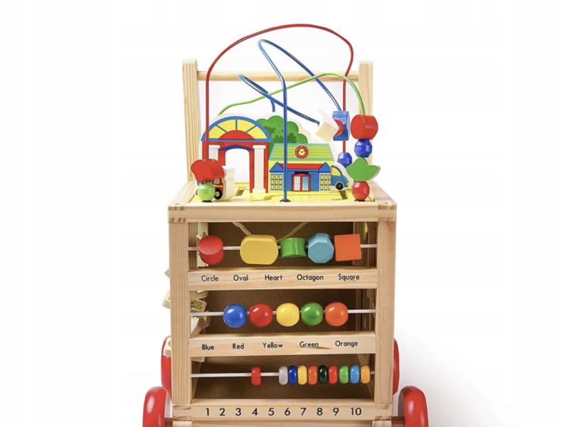 Дерев яний ходунок-куб SmartWalker 6в1 навчальний пхач, розвиваюча іграшка