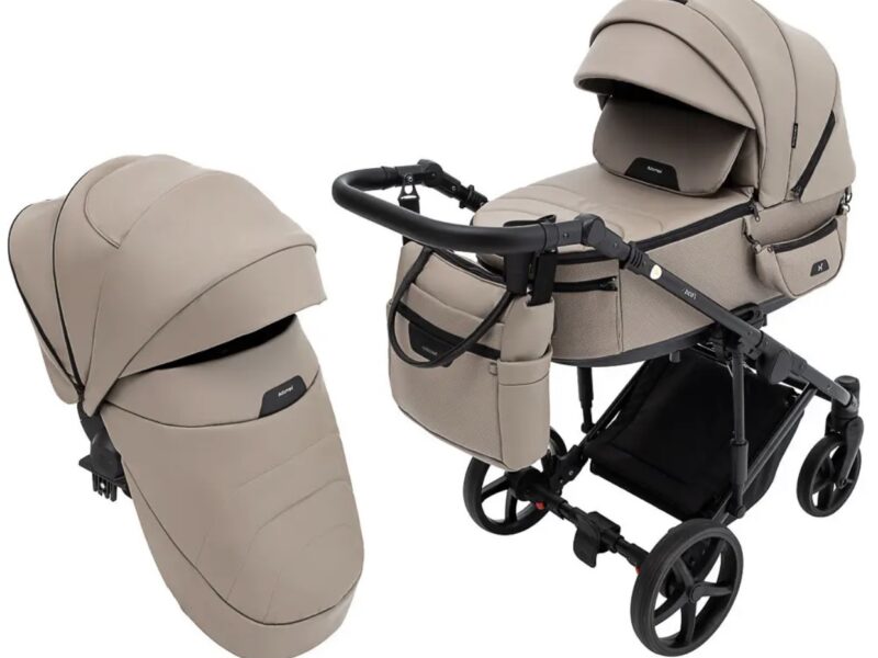 Коляска універсальна 2в1 Adamex Zico Eco (сумка, кошик, чохол на ніжки) Коричнева