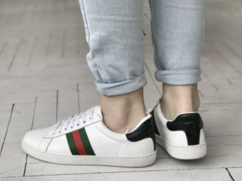 Стильні жіночі кросівки Gucci шкіра брендові