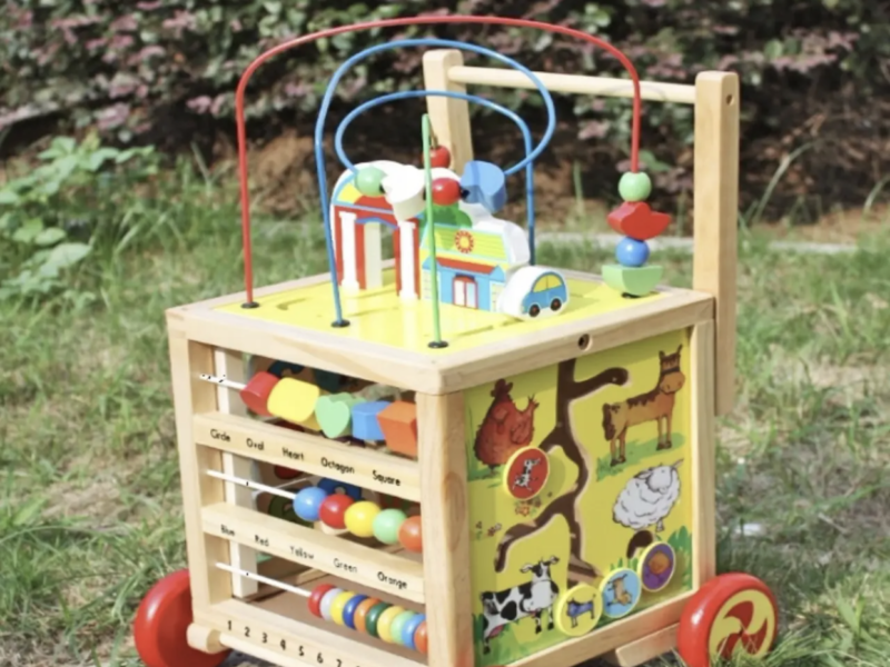 Дерев яний ходунок-куб SmartWalker 6в1 навчальний пхач, розвиваюча іграшка