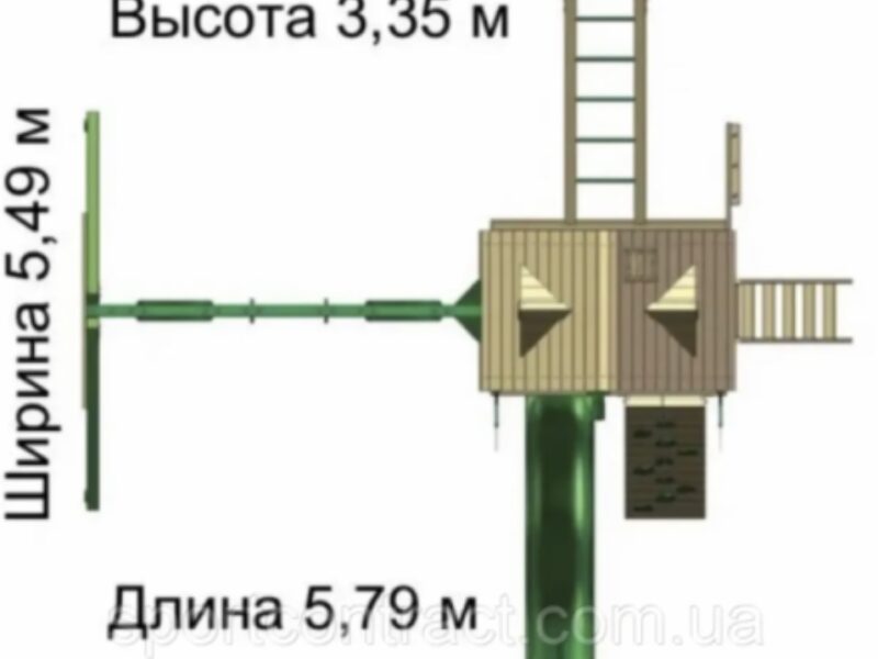 Дитячий ігровий майданчик "premium-8" з рукоходом Код: 3 Е7
