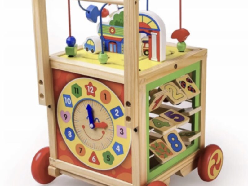 Дерев яний ходунок-куб SmartWalker 6в1 навчальний пхач, розвиваюча іграшка