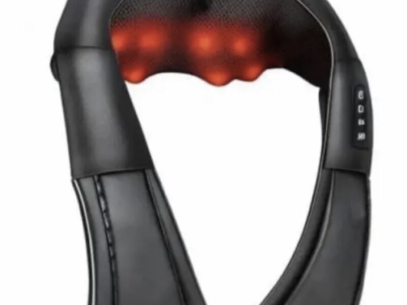 Накидка-масажер iKristin JH-R2 Shiatsu для шиї та спини Black з підігрівом шиац
