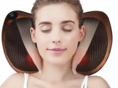 Масажна інфрачервона подушка Massage Pillow / Роликовий масажер для шиї та тіла з підігрівом