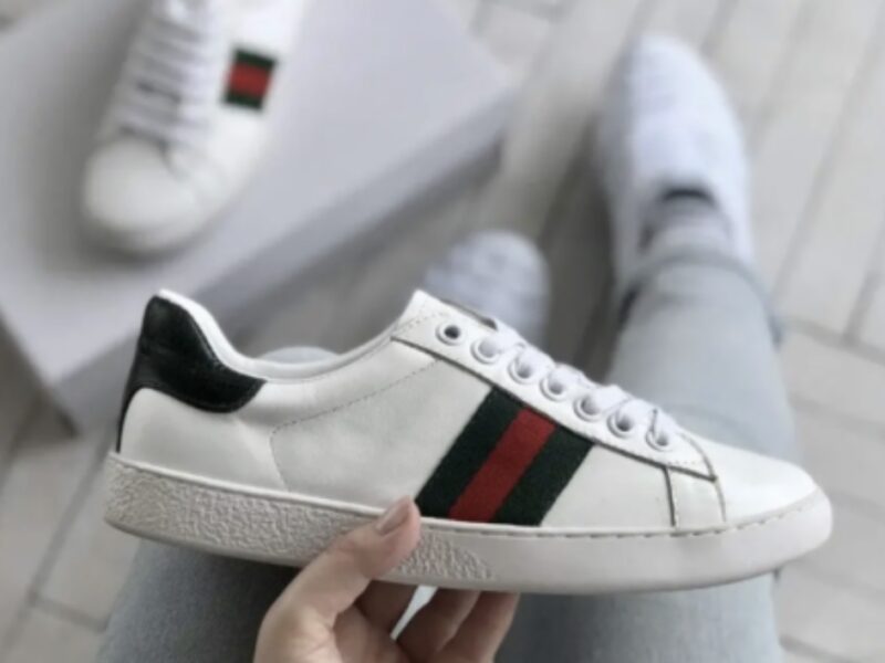 Стильні жіночі кросівки Gucci шкіра брендові