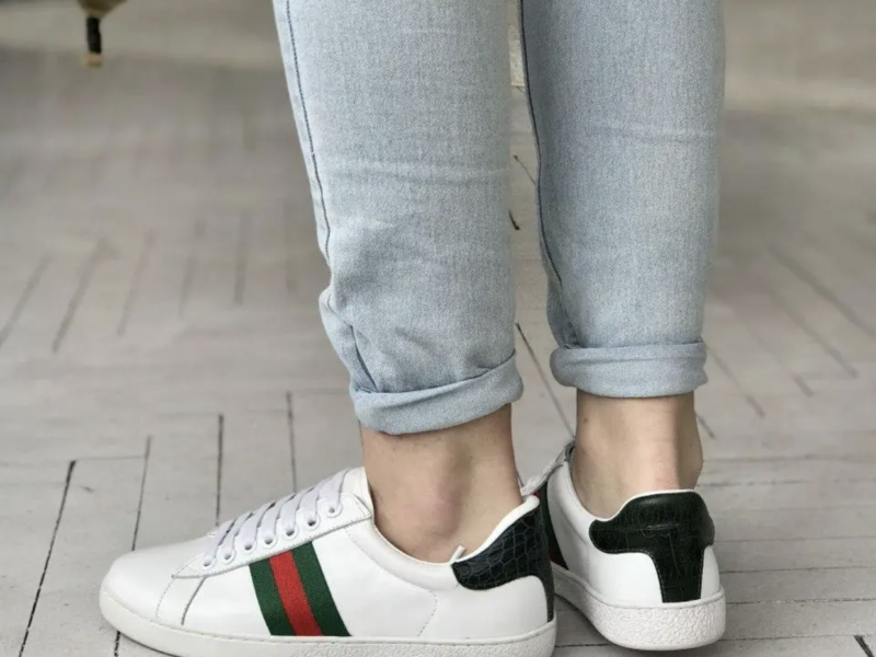 Стильні білі жіночі кросівки Гучи Gucci шкіра брендові якісні кроси Гуччі гучі Код: № 0366