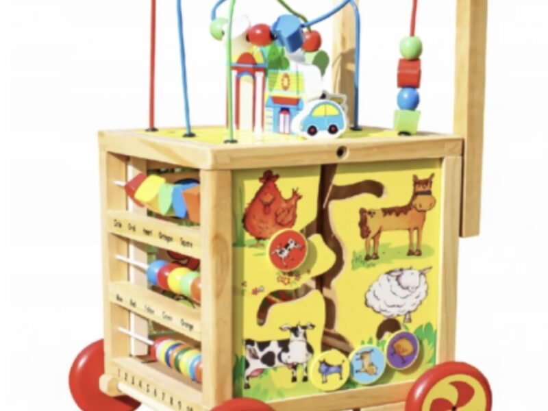 Дерев яний ходунок-куб SmartWalker 6в1 навчальний пхач, розвиваюча іграшка