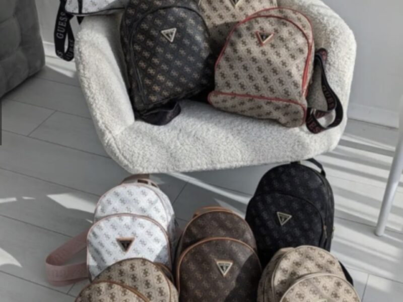 Жіночий коричневий рюкзак guess гесс люкс якість