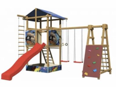 Дитячий майданчик SportBaby-9 з пісочницею, гіркою та гойдалками, Україна. Код: SportBaby-9