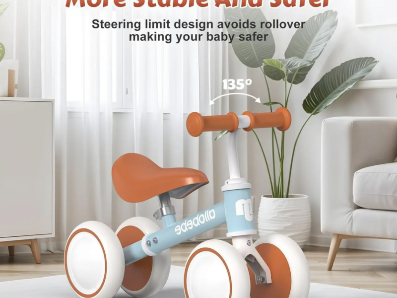 Беговел Allobebe, детский, 4 колеса, 1–3 года, регулируемое сиденье