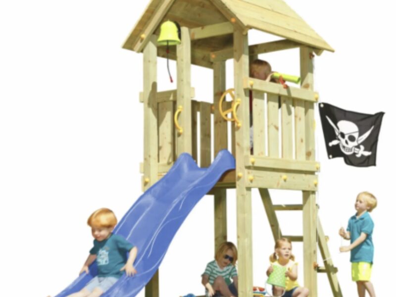 Дитячий майданчик Blue Rabbit KIOSK, будиночок із гіркою Код: KIOSK