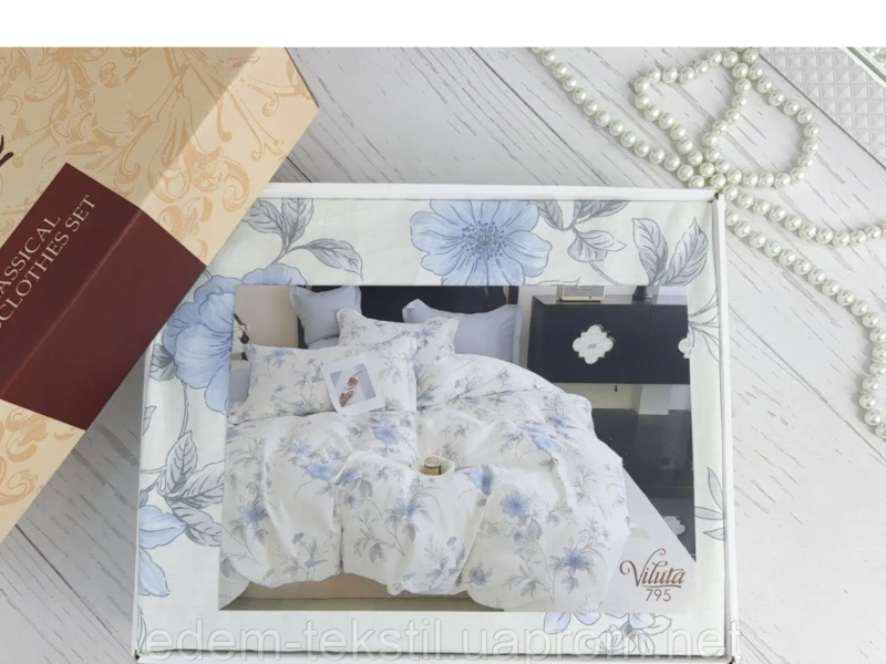 Постільна білизна євро Viluta Сатин Twill 795-E 220х200 см