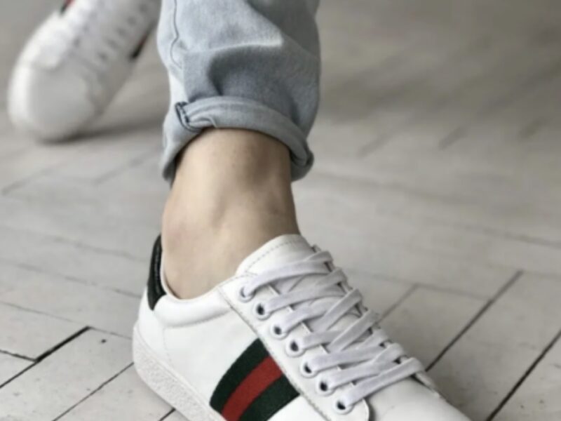 Стильні жіночі кросівки Gucci шкіра брендові