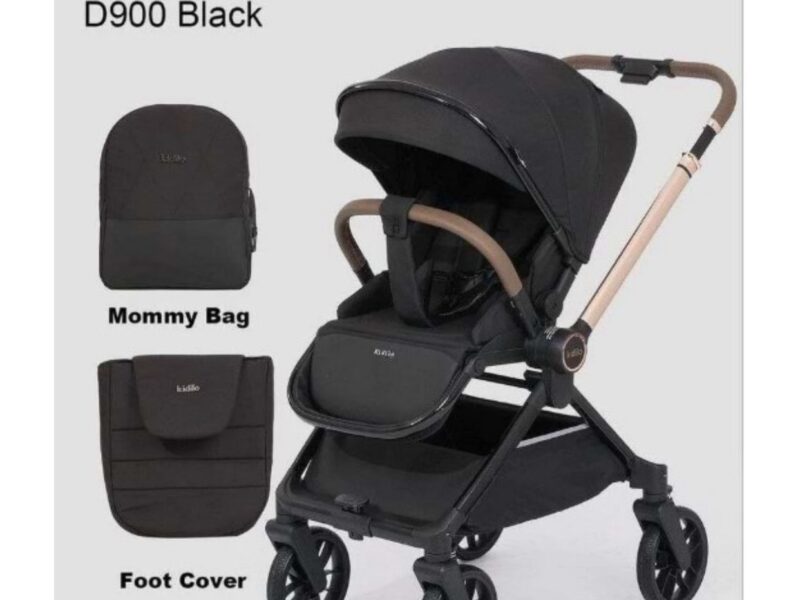 Коляска Дитяча универсальная 2в1 бренд Kidilo D900 black