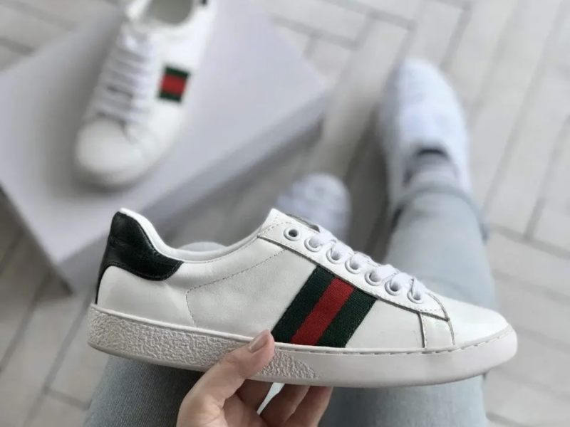 Стильні білі жіночі кросівки Гучи Gucci шкіра брендові якісні кроси Гуччі гучі Код: № 0366