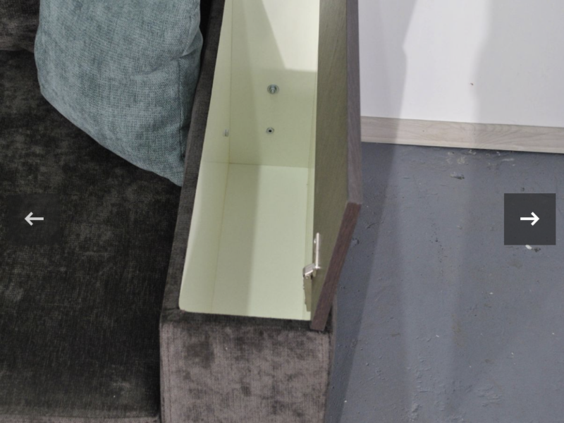 Диван розкладний модель «Бухарест» з нішею у обох підлокітниках, є велике спальне місце