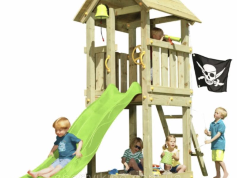 Дитячий майданчик Blue Rabbit KIOSK, будиночок із гіркою Код: KIOSK