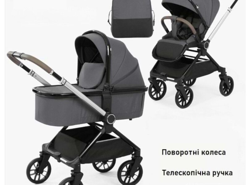 Коляска Дитяча универсальная 2в1 бренд Kidilo D900 black
