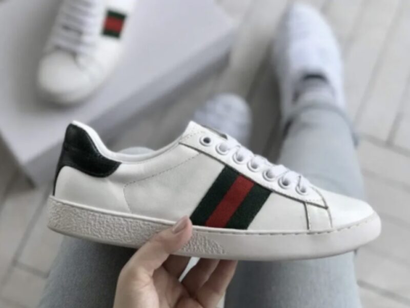 Стильні жіночі кросівки Gucci шкіра брендові