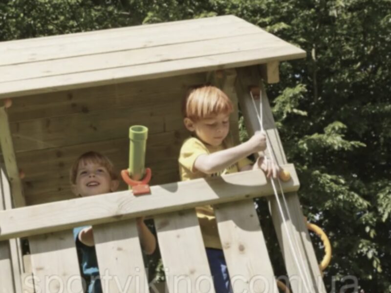 Дитячий майданчик Blue Rabbit KIOSK, будиночок із гіркою Код: KIOSK