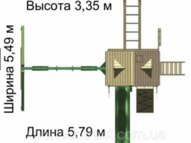 Дитячий ігровий майданчик "premium-8" з рукоходом Код: 3 Е7