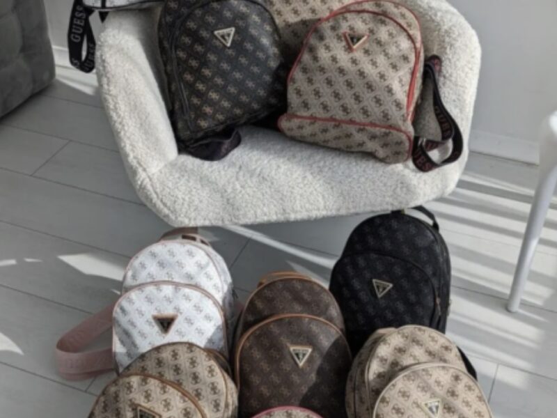 Жіночий коричневий рюкзак guess гесс люкс якість